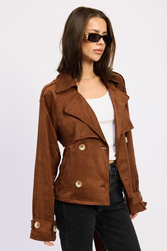 CROPPED TRENCH COAT