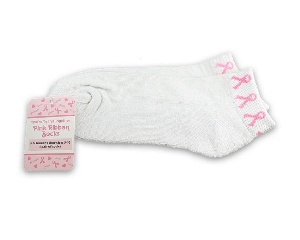 10 Pack Breast Cancer Pink Ribbon Socks
