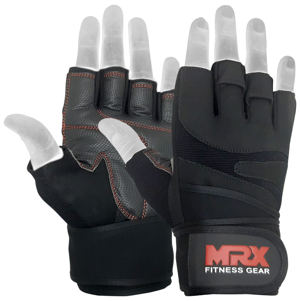 MRX Weight Lifting Gloves Gym Workout Training Bodybuilding Wrist Strap
