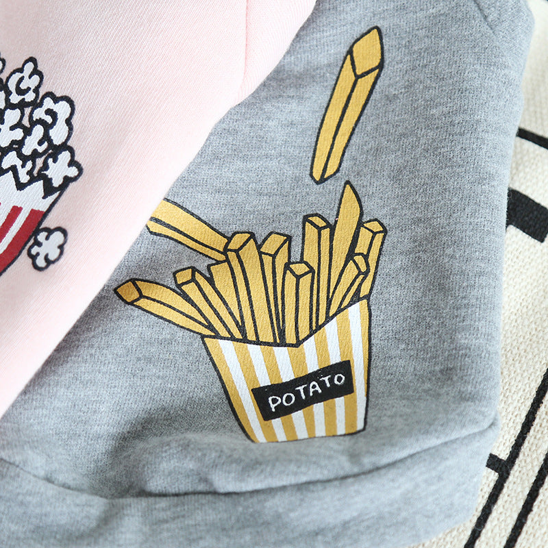 Popcorn chips Pet Dog Cat Clothes Winter Warm Dog Hoodies Jacket Coats Clothes For Dogs Cat Pet Clothing Small Large