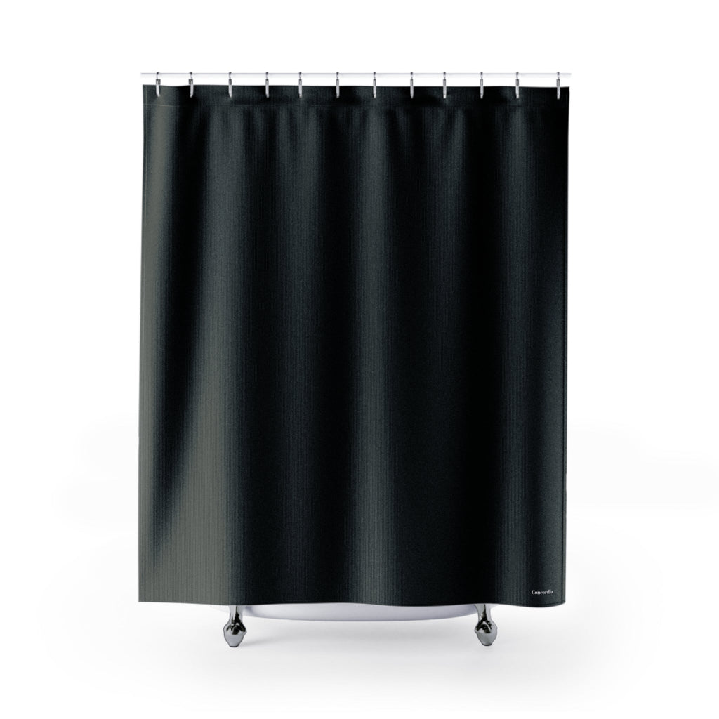 Elegant Black Shower Curtain for a Modern Bathroom Decor