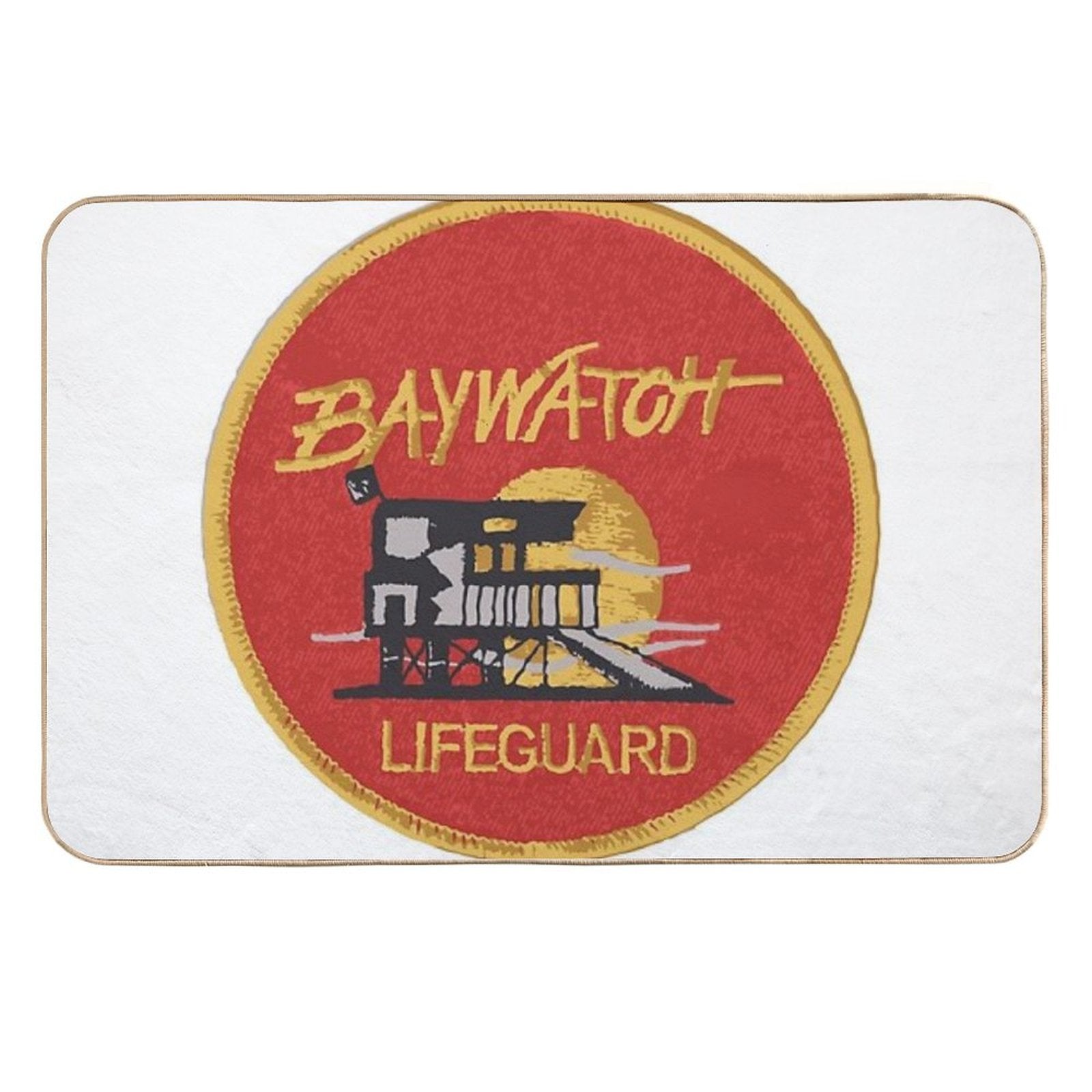 Baywatch Badge - Uniform  Stain-Proof Bath Mat