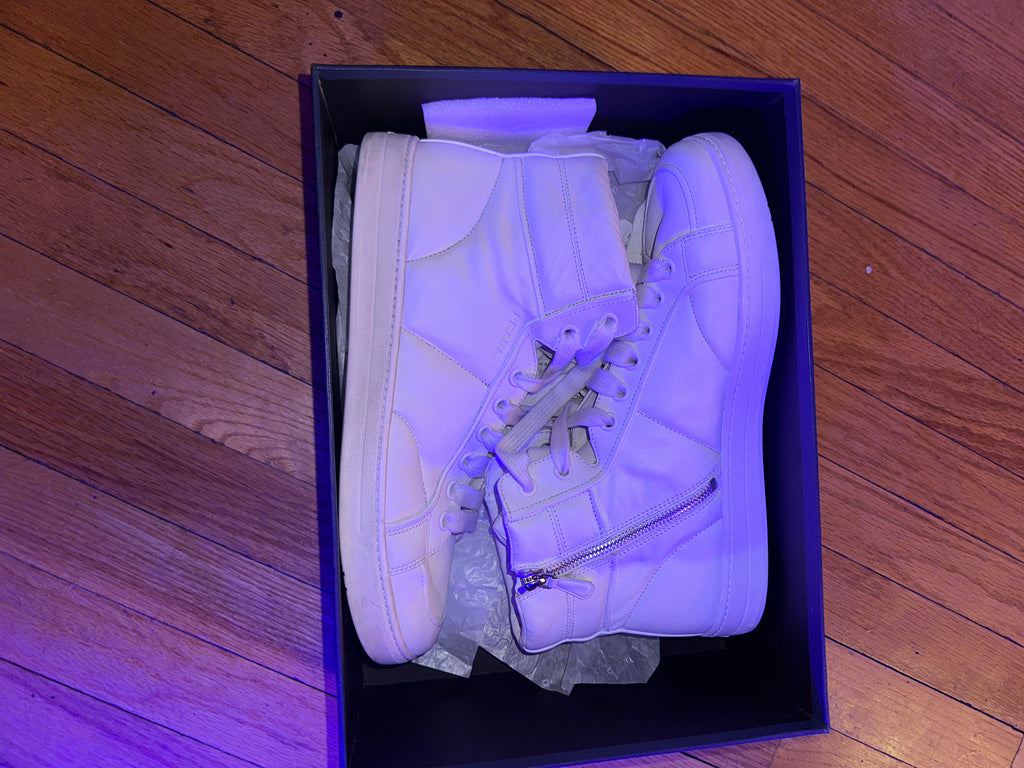 PRADA High Leather trainers White