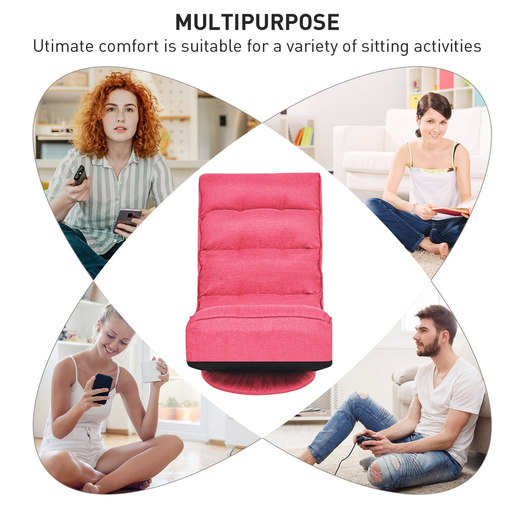 5-Position Folding Floor Gaming Chair