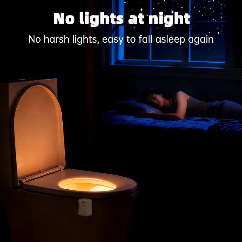 Toilet Night Lights with Motion Activated Sensor, 16 Colors LED Nightlight Inside Bowl, Cool Stuff for Bathroom Accessories Decor, Unique & Funny Housewarming Gadgets for Men/Kids 2026