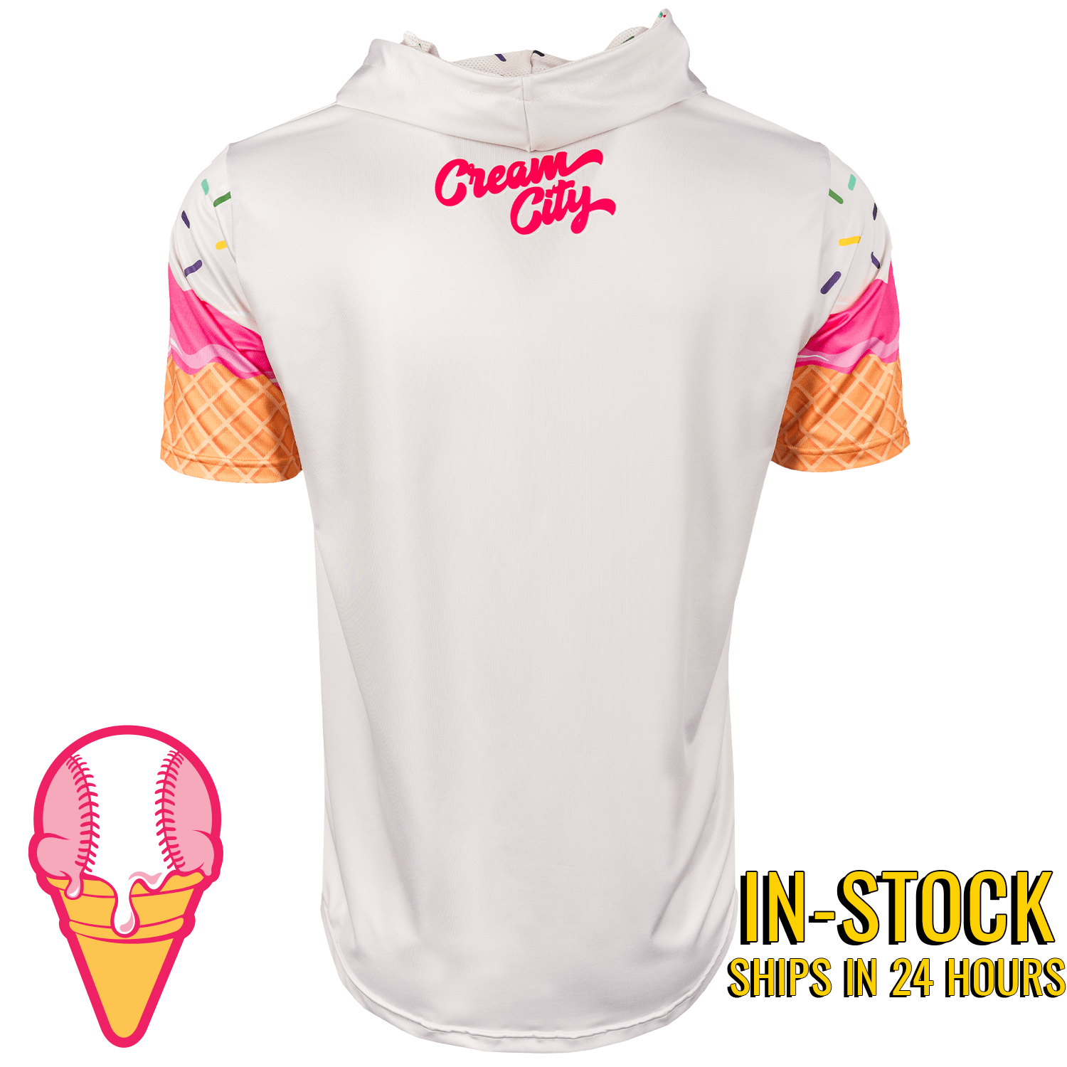 Cream City Baseball Ice Cream HyperMAX Short Sleeve Hoodie