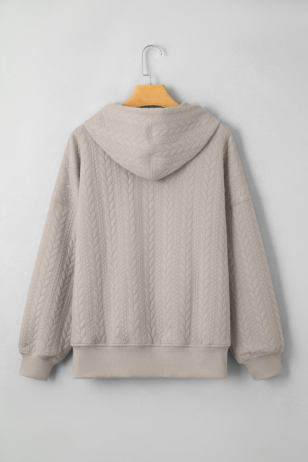 Promise Textured Baggy Solid Hoodie