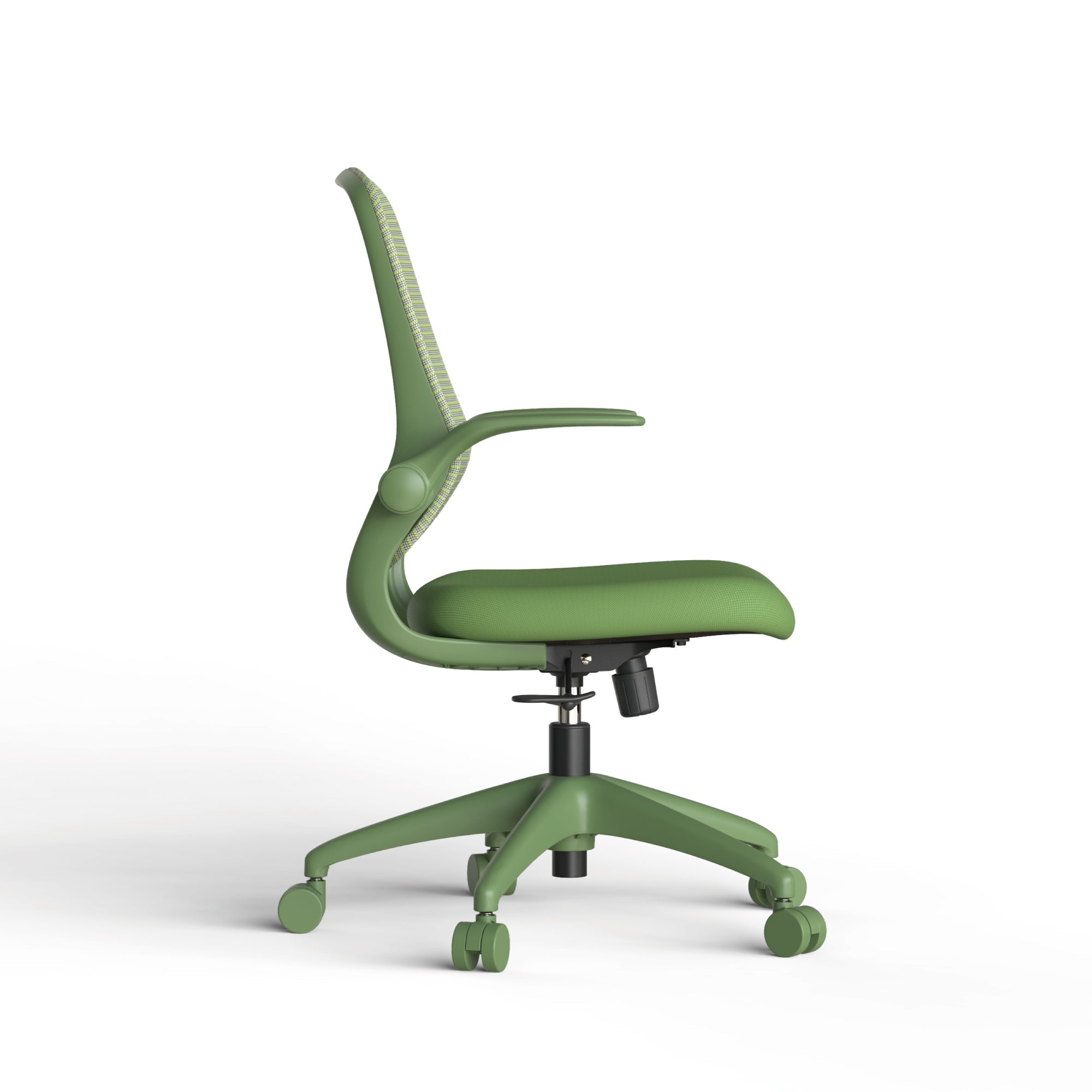 Ergonomic Office Chair Mesh High-Back Green 350 LB Flip-Up Arms Swivel