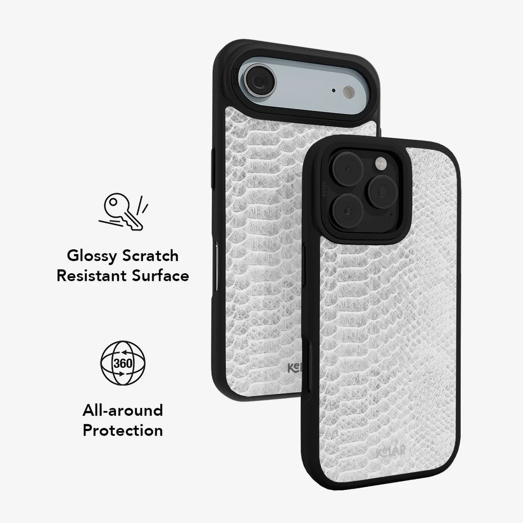 White Venom | Snake Skin Print iPhone Case