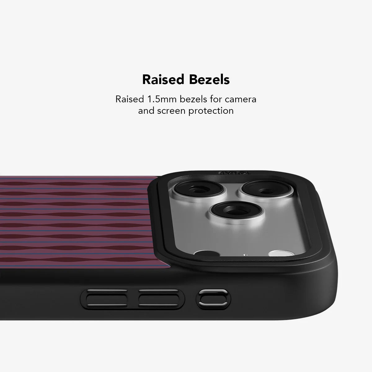 Mulberry | Burgundy Wavy Textured iPhone Case