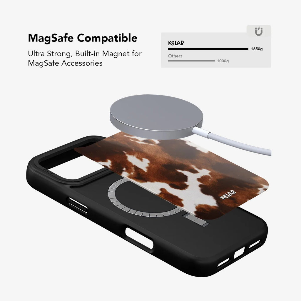 Milk & Mahogany | Brown Cow Print iPhone Case