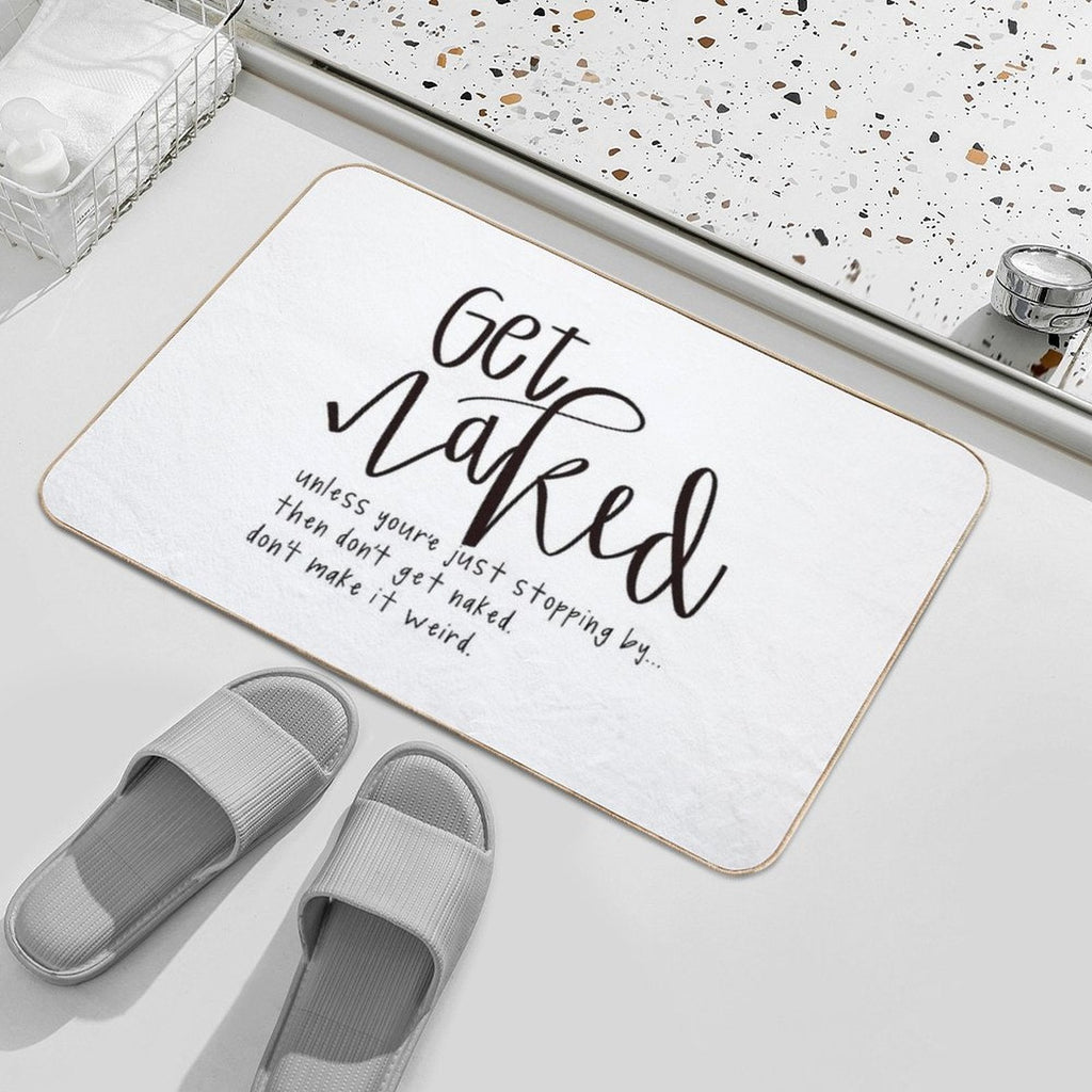 Get Naked Plain Bathroom Decor  Multi-Purpose Bath Mat