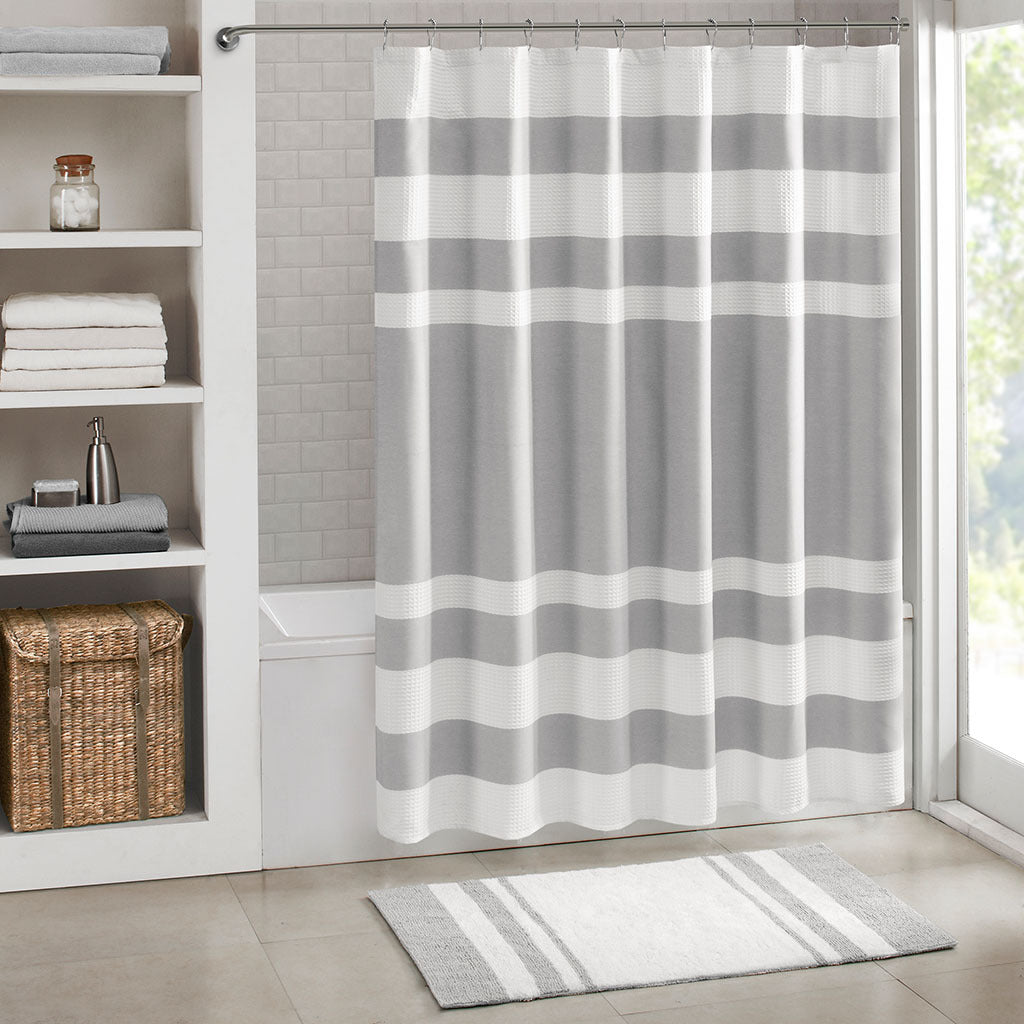 Shower Curtain with 3M Treatment Grey 72x72"