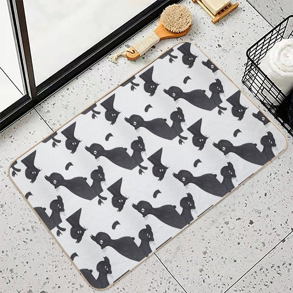 BLACK CAT・5  Slip-Resistant Bath Mat