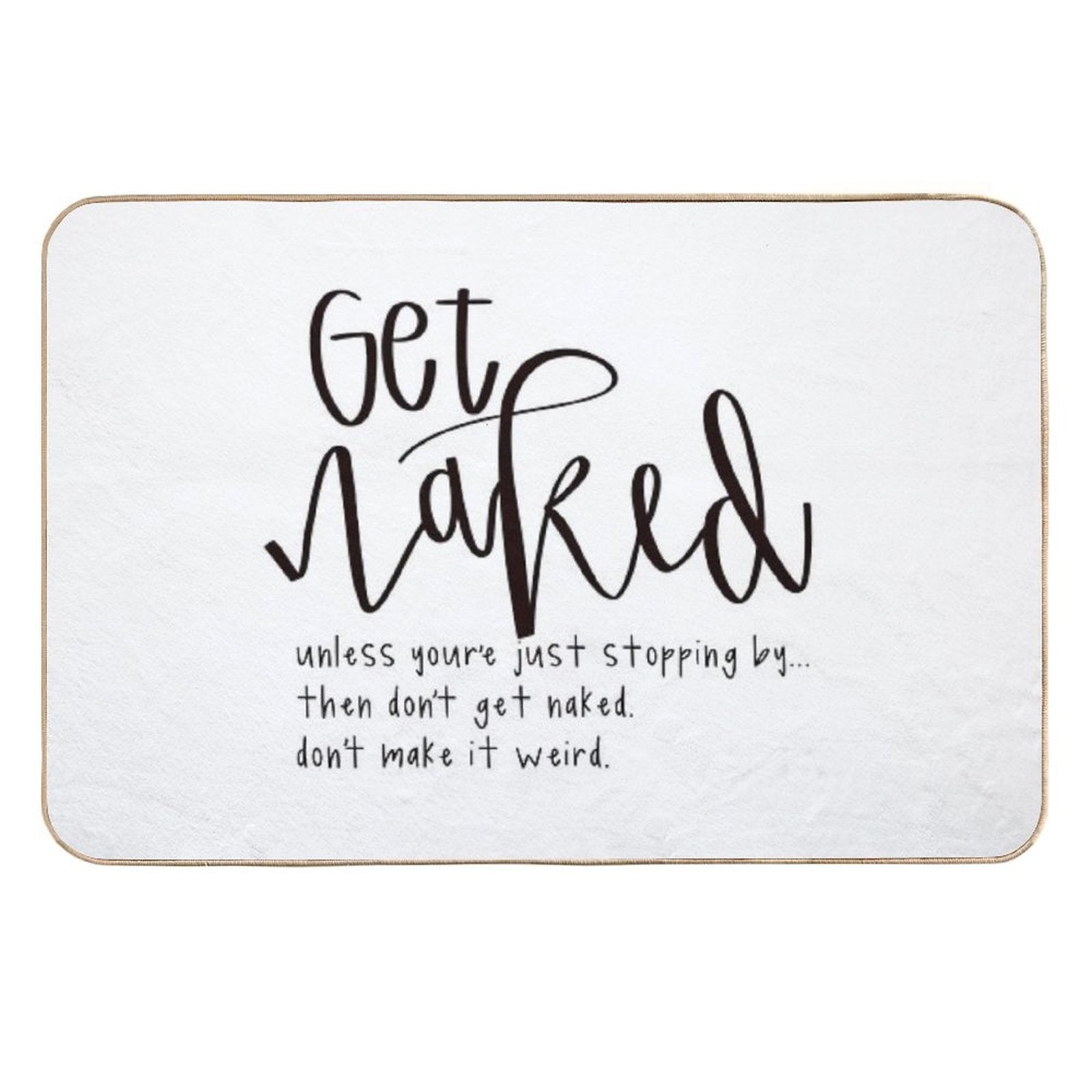 Get Naked Plain Bathroom Decor  Multi-Purpose Bath Mat