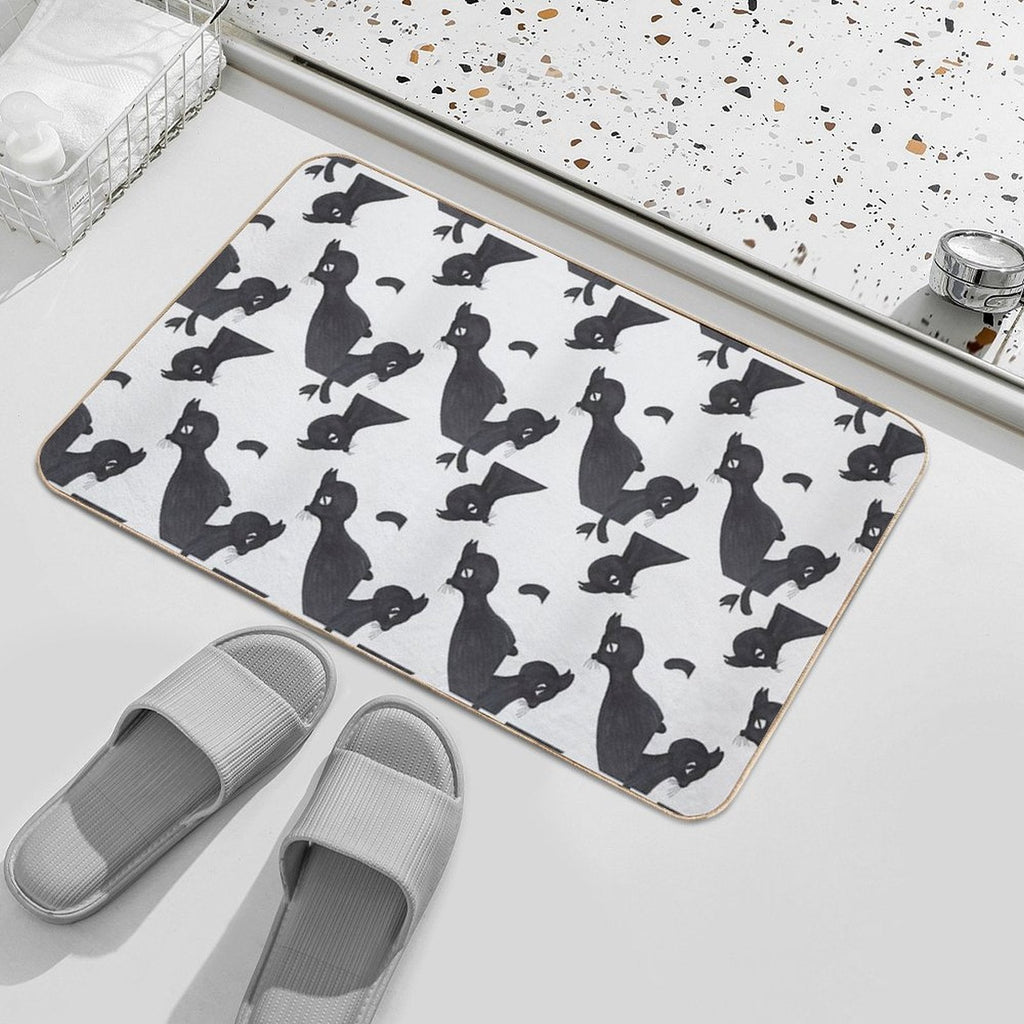 BLACK CAT・5  Slip-Resistant Bath Mat