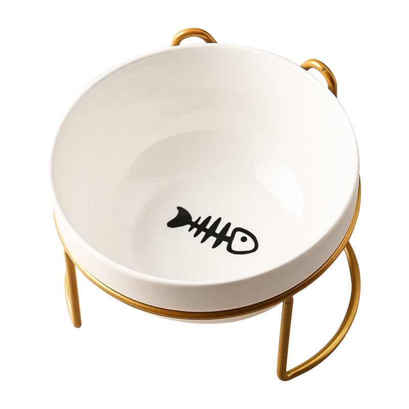 Ceramic Cat Bowl Food Basin Dog Drinking Water