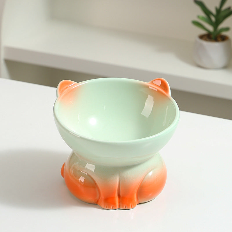 Ceramic Cat Dog Bowl Pet Supplies Drinking Water Goblet Food Basin