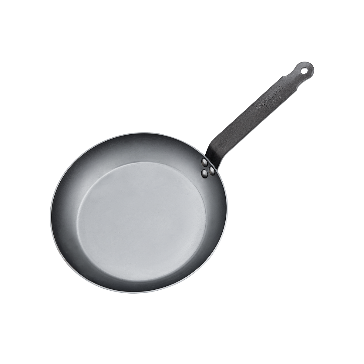 Mauviel 1830 M'STEEL Black Carbon Steel Round Frying Pan With Iron Handle