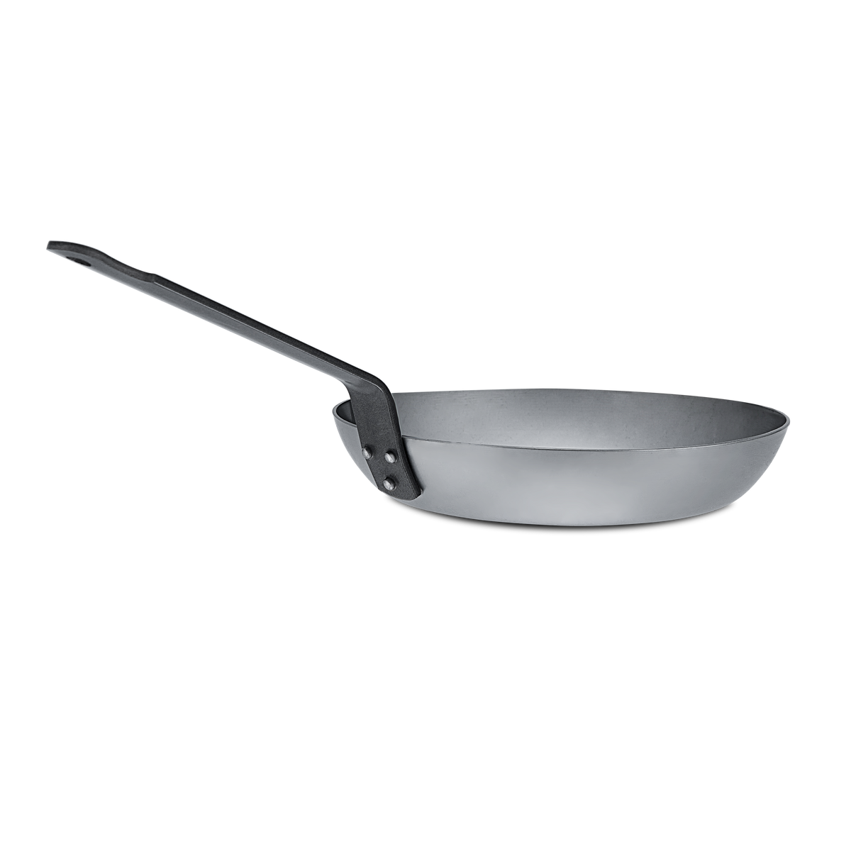 Mauviel 1830 M'STEEL Black Carbon Steel Round Frying Pan With Iron Handle