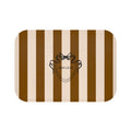 Striped 'Ooh La La' Bath Mat — Brown & Beige Bathroom Rug