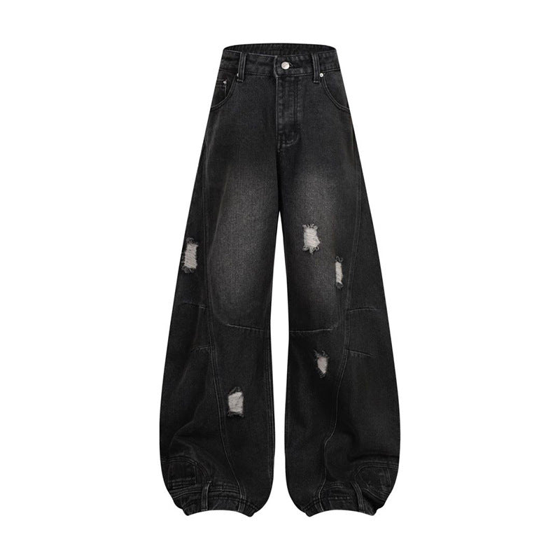 Japanese Denim Knife Jeans - Distressed Loose Fit