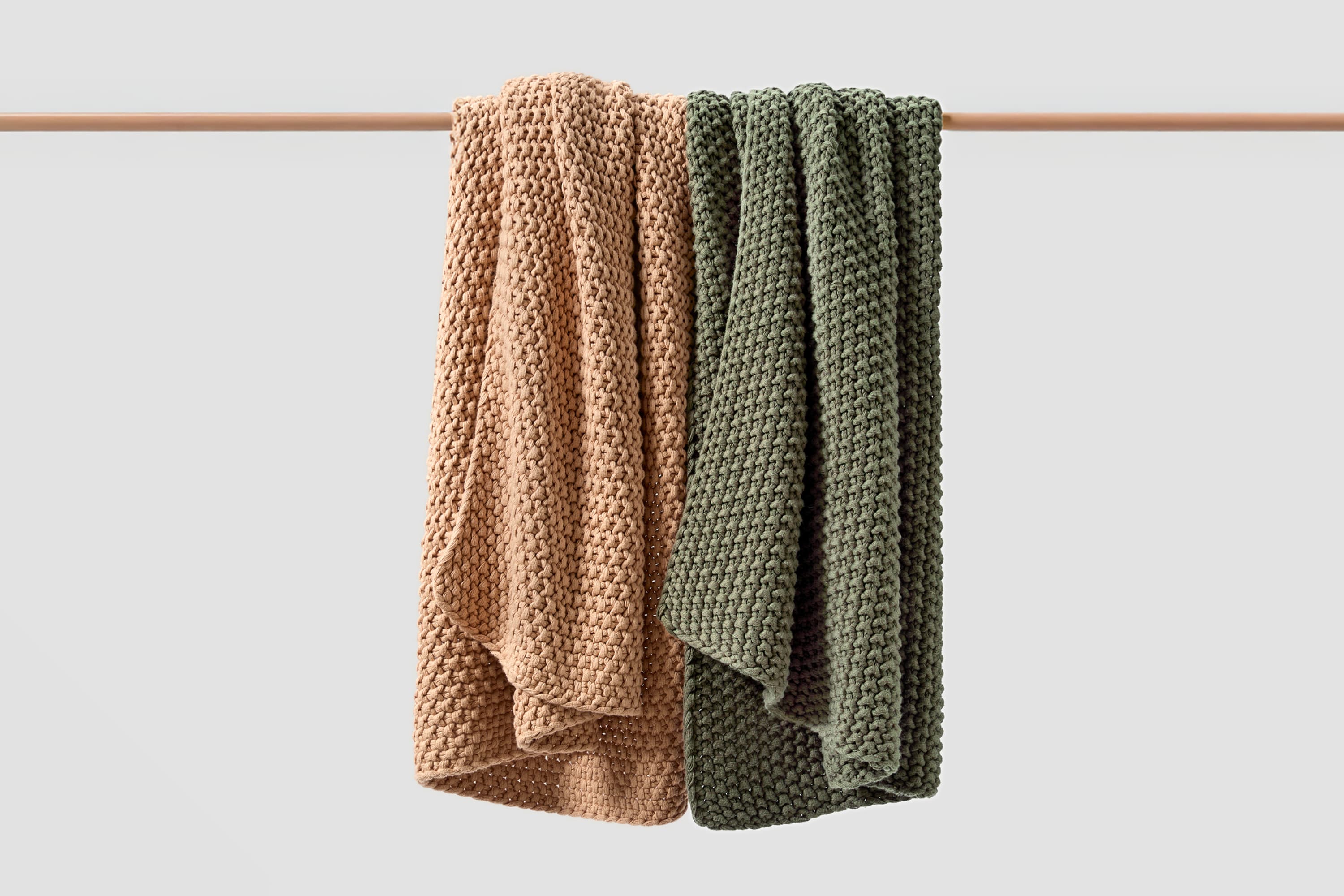 Seed Stitch Cotton Throw Blanket