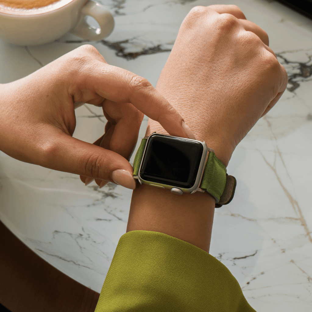 Apple Watch Yellow Leather Strap - Boston