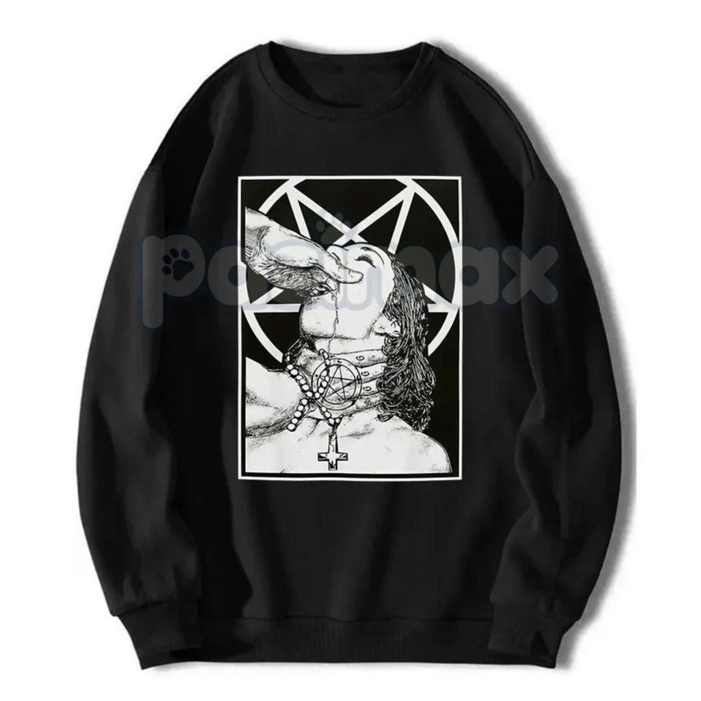 Unholy Nun Naughty Graphic T-Shirt – Dark Gothic Aesthetic Hoodie & Edgy Streetwear Sweatshirt
