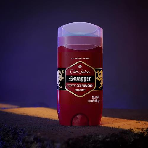 Old Spice Aluminum Free Deodorant For Men, 24/7 Odor Protection, 24/7 Freshness & Lasting Scent, Swagger With Cedarwood Scent, 3.0 Oz