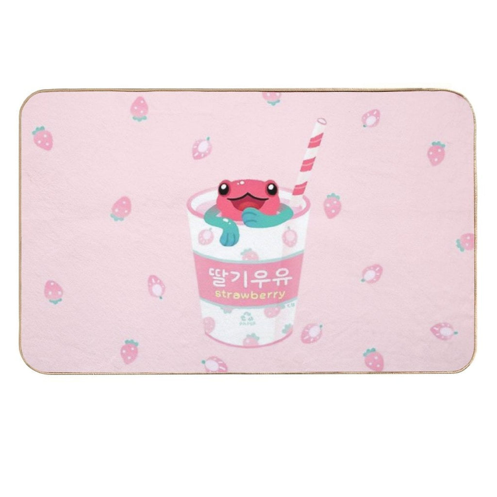 Strawberry Poison Milk 2  Easy Maintenance Bath Mat