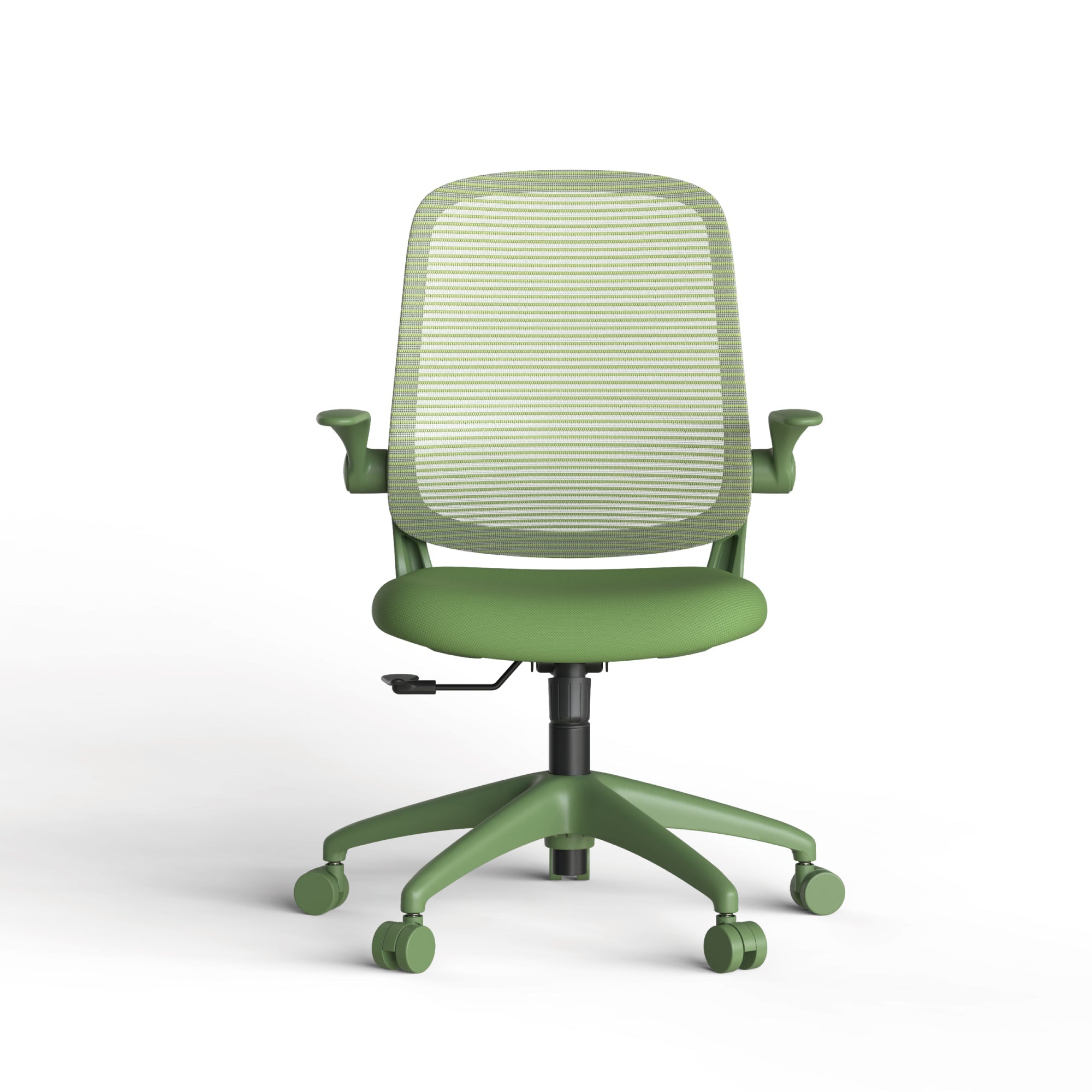 Ergonomic Office Chair Mesh High-Back Green 350 LB Flip-Up Arms Swivel