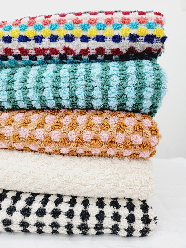 Bath Towels, Organic Turkish Cotton Pom Pom Towels