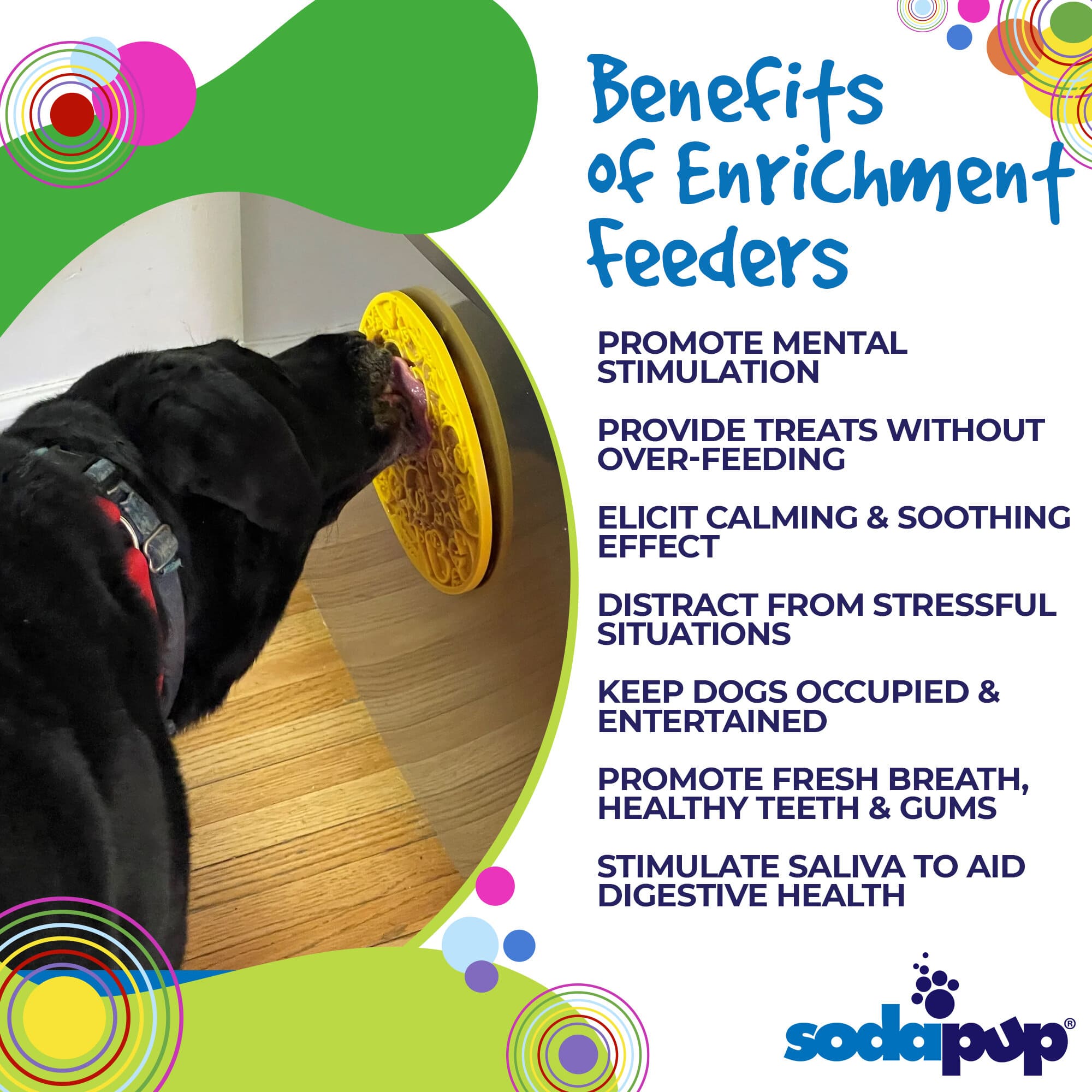Rubber Duckies emat - Enrichment Lick Mat for Dogs and Cats - with Suction Cups | Bath Time Design | SodaPup USA Made