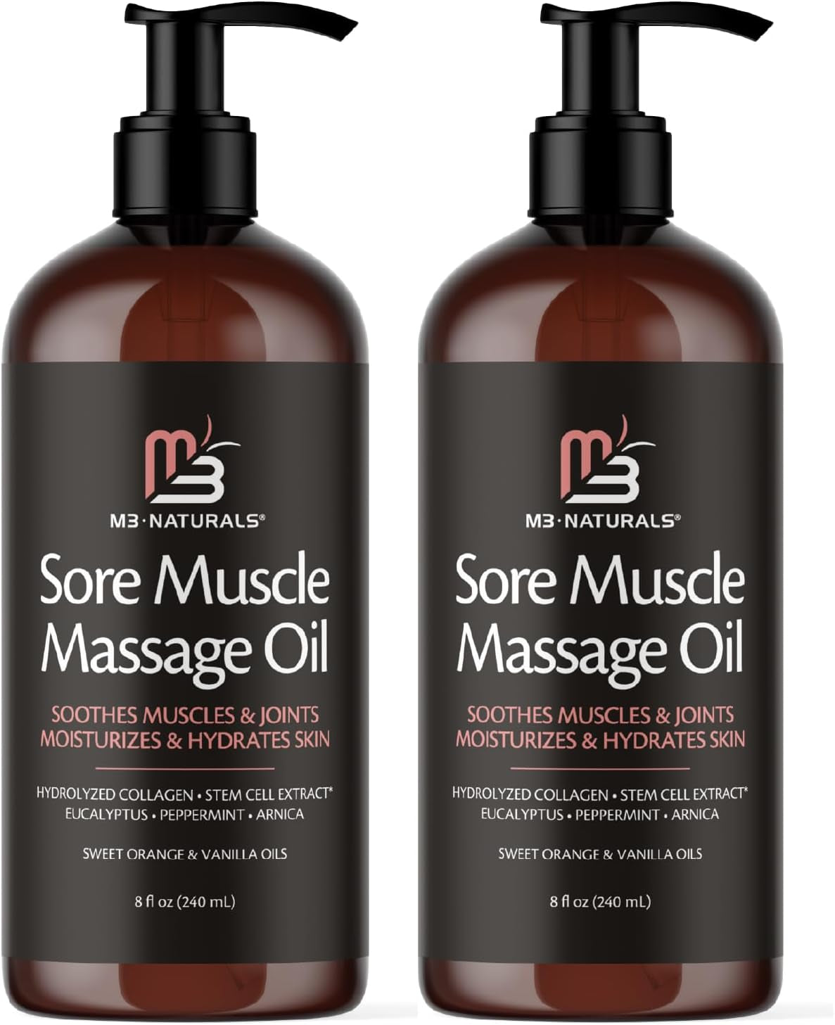 Firming Body Massage Oil with Collagen & Stem Cell – Helps Smooth the Appearance of Cellulite & Improve Skin Texture – Refreshing Aromatherapy Body Oil for Legs & Full Body – 16 Fl Oz