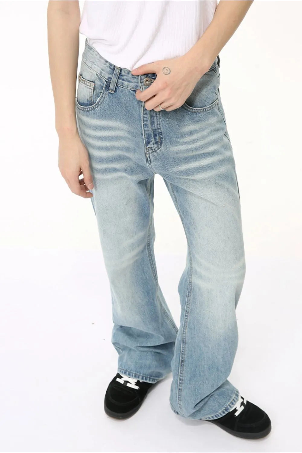 Baggy Jeans with Pockets - Japanese Denim