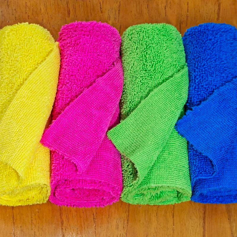 Pronto Cloth Hybrid Microfiber | New 2-In-1 Dual-Sided Scrub & Polish Towel | Scratch-Free & Reusable Professional Grade 14X14 Cloth for Auto, Kitchen & Home Cleaning