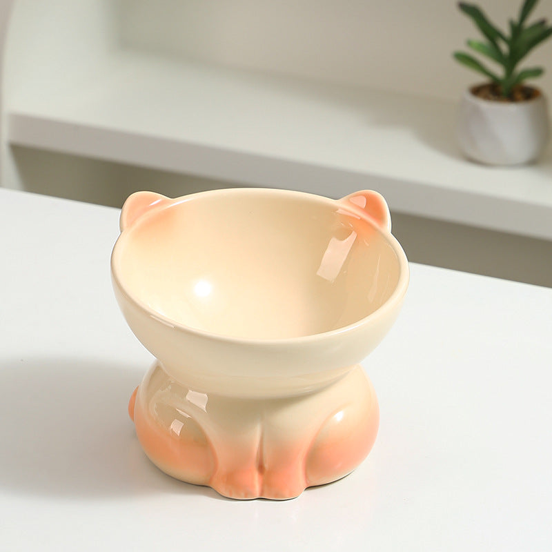Ceramic Cat Dog Bowl Pet Supplies Drinking Water Goblet Food Basin