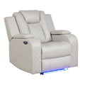 Benz - LED & Power Recliner Chair With Adjustable Headrest