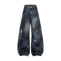 Japanese Denim Knife Jeans - Distressed Loose Fit