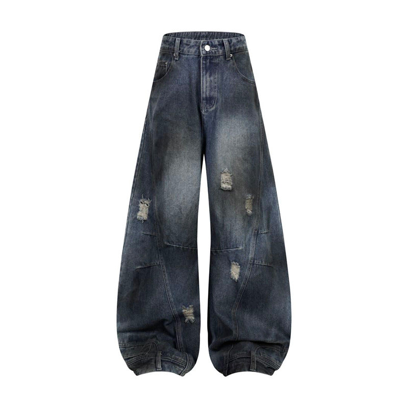 Japanese Denim Knife Jeans - Distressed Loose Fit