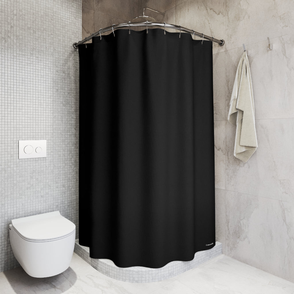Elegant Black Shower Curtain for a Modern Bathroom Decor