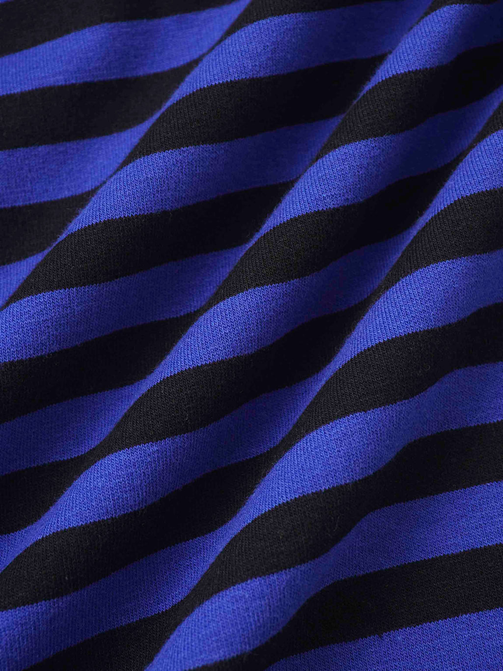 Striped Drawstring Dress - Blue & Black