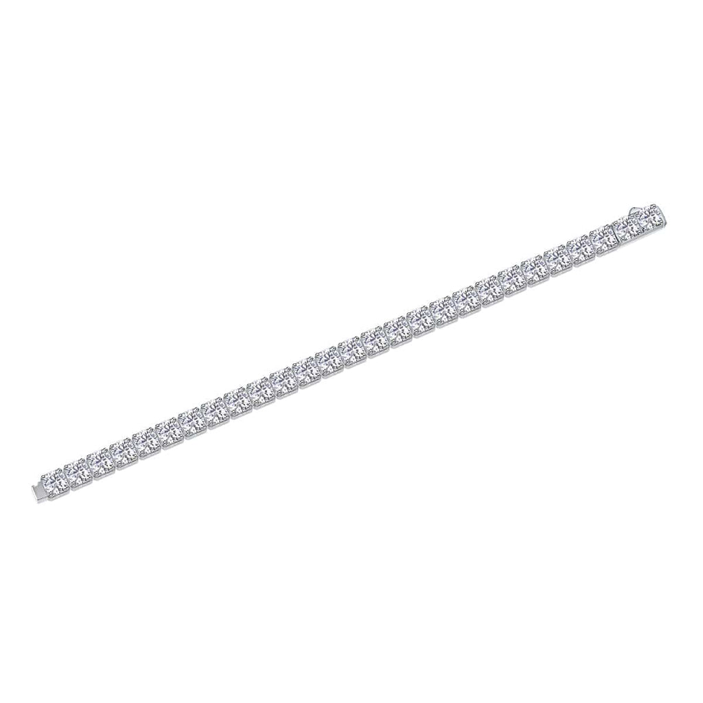 Large Gravitational Pull - A Fashionable And Light Luxury Jewelry Silver Bracelet Set With Top-quality Moissanite, S925 Silver-plated Platinum