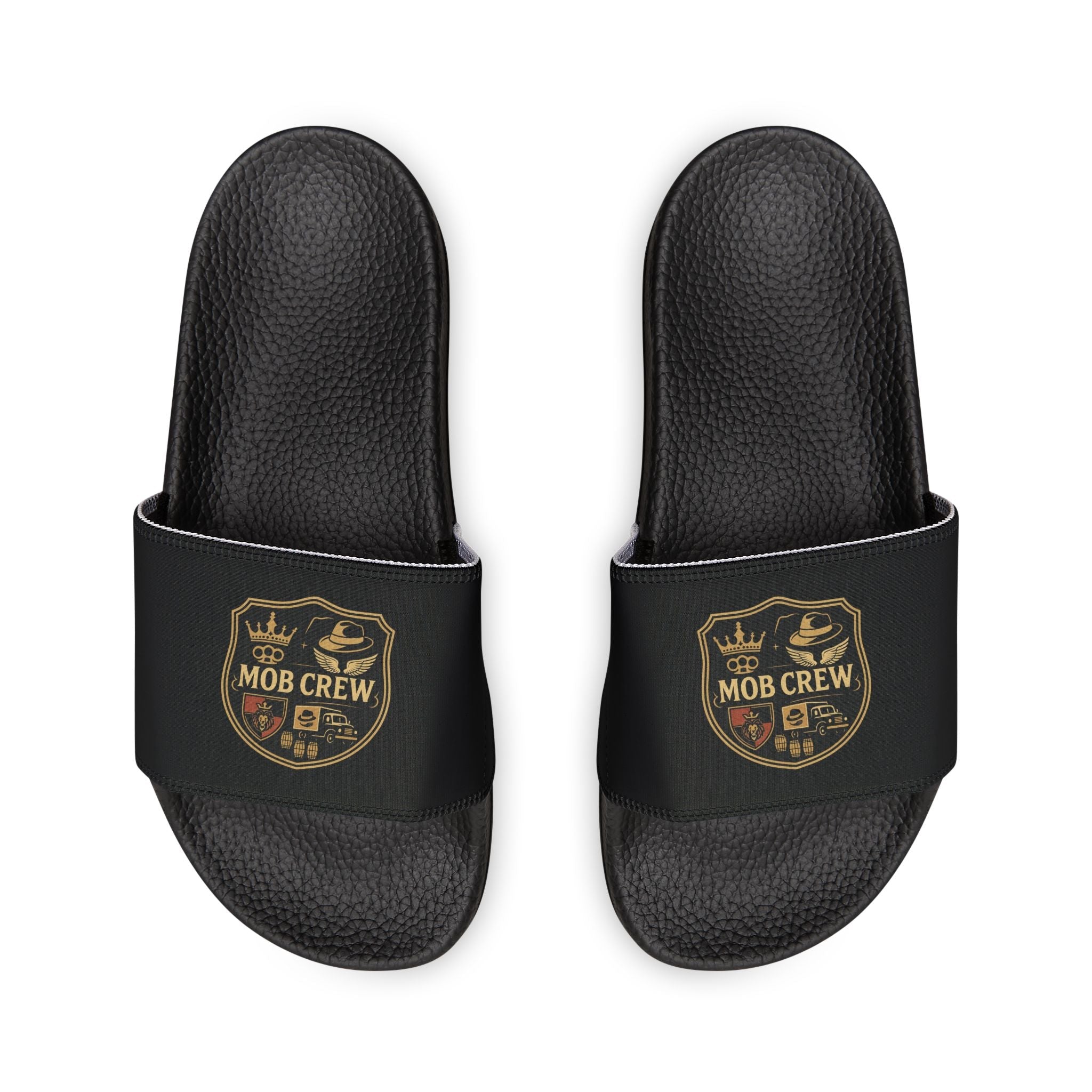 Mob Crew Men’s Crew Logo Slide Sandals Removable-Strap Pool & Casual Slides