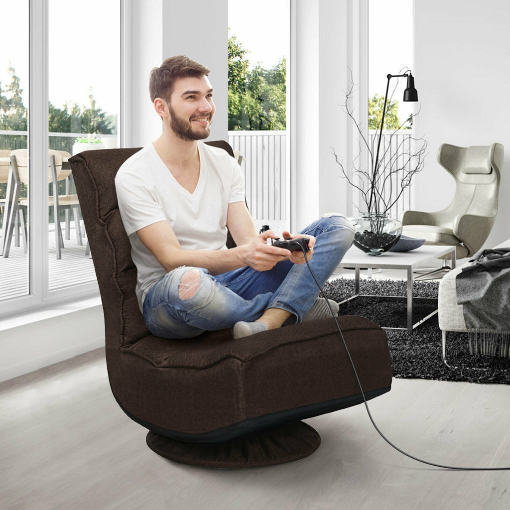 5-Position Folding Floor Gaming Chair