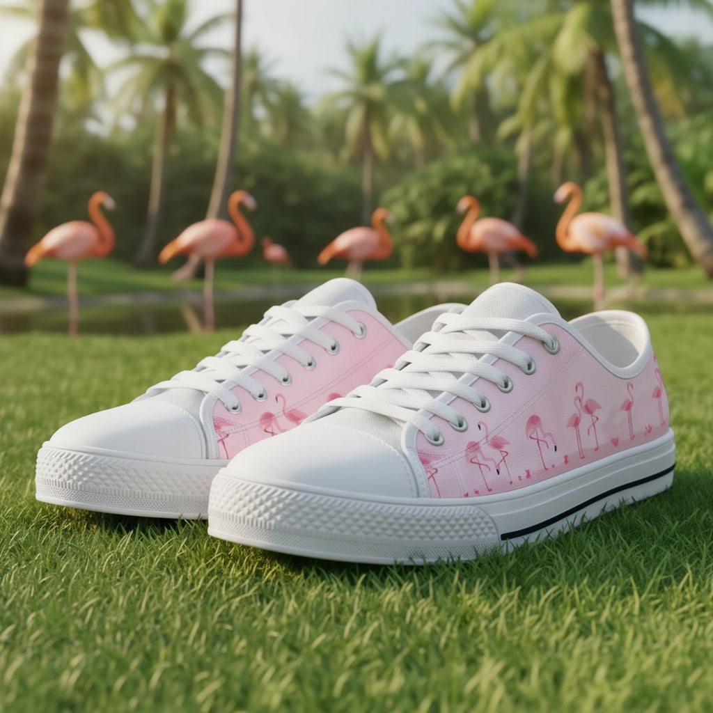 Pink Flamingo Low Top Shoes