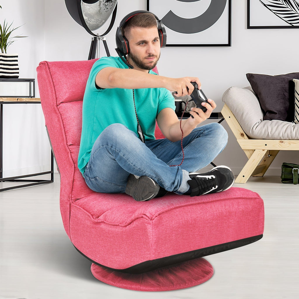 5-Position Folding Floor Gaming Chair