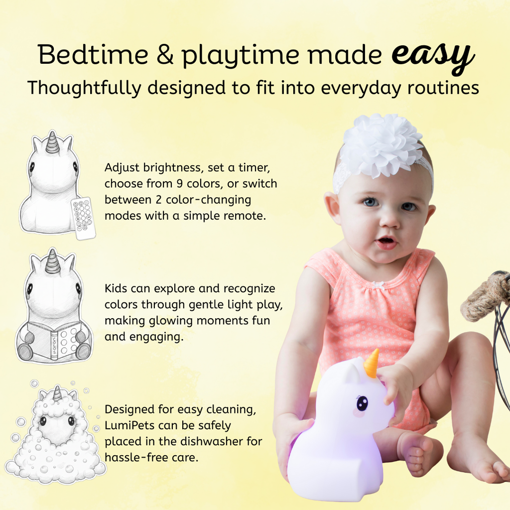 Unicorn Night Light for Kids - LED Unicorn Lamp | LumiPets®