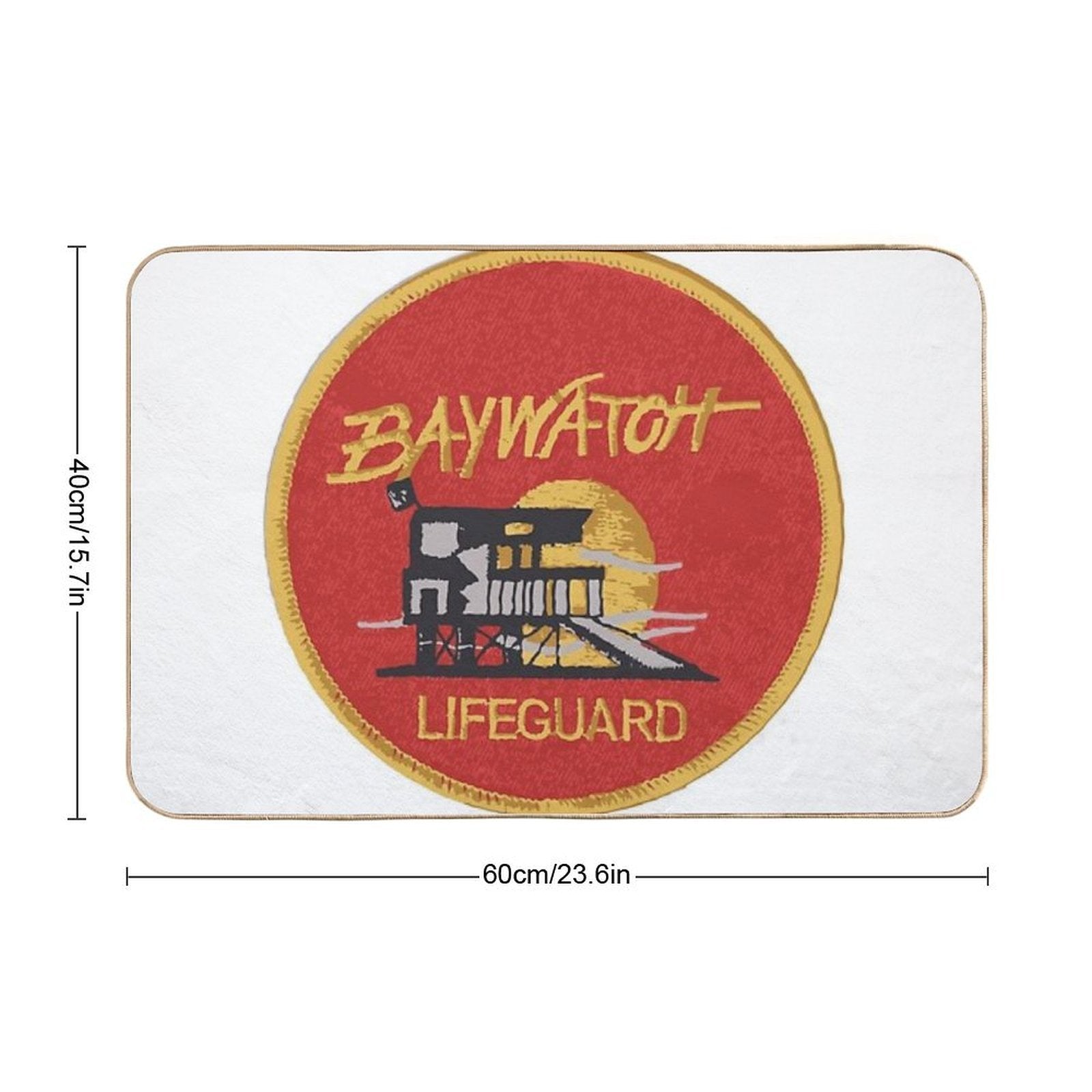 Baywatch Badge - Uniform  Stain-Proof Bath Mat